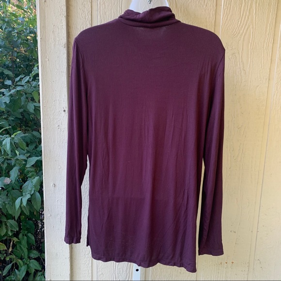Jones NY NWT Burgundy Turtle-neck Long Sleeve | S - Picture 4 of 6